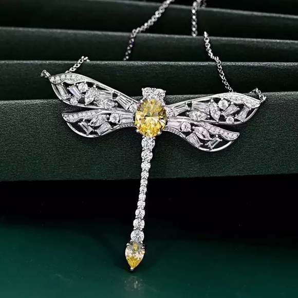 Sterling Silver Dragonfly Pendant Chain Necklace - Picture 1 of 7